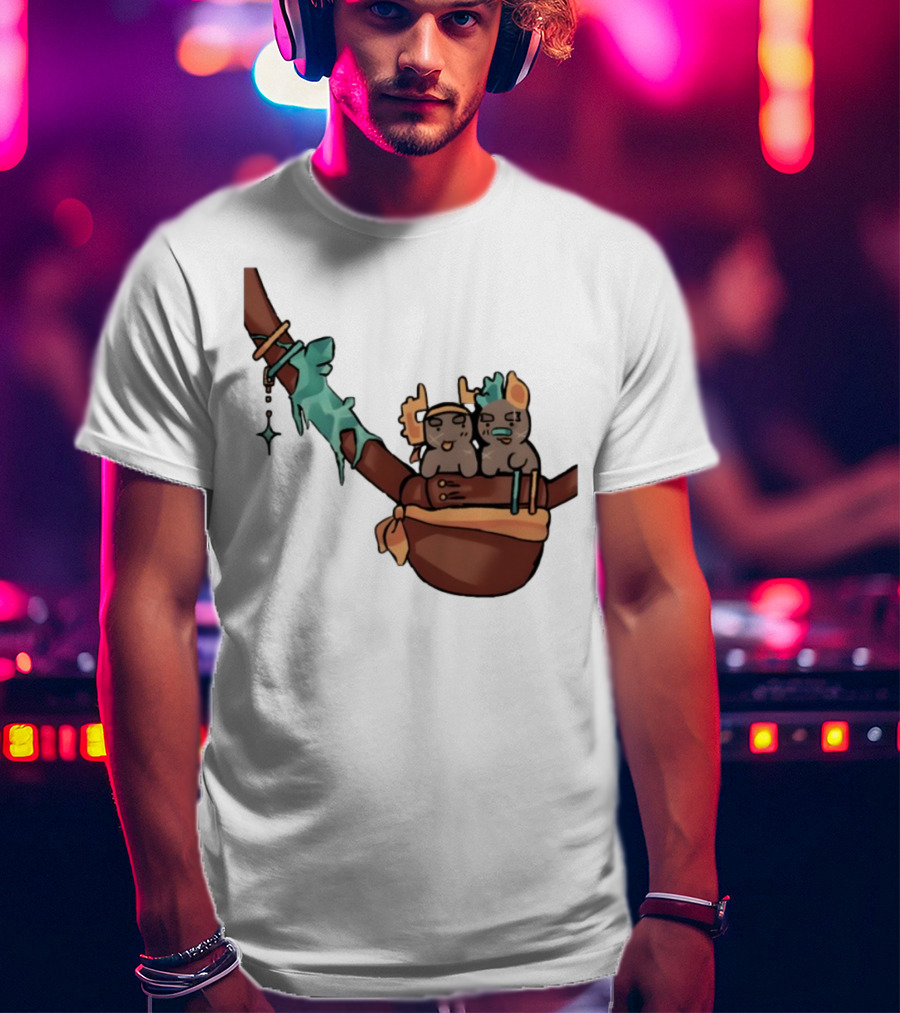 Coilpunk Steamcoil Phighting Cute Duo In Bag With Antlers And Spear T-Shirt