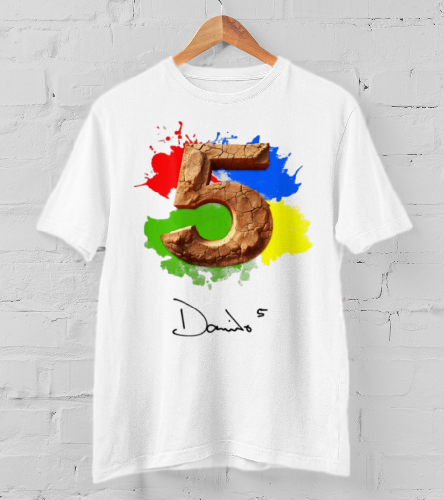 Davido 5Ive Cracked Textured Color Splash T-Shirt