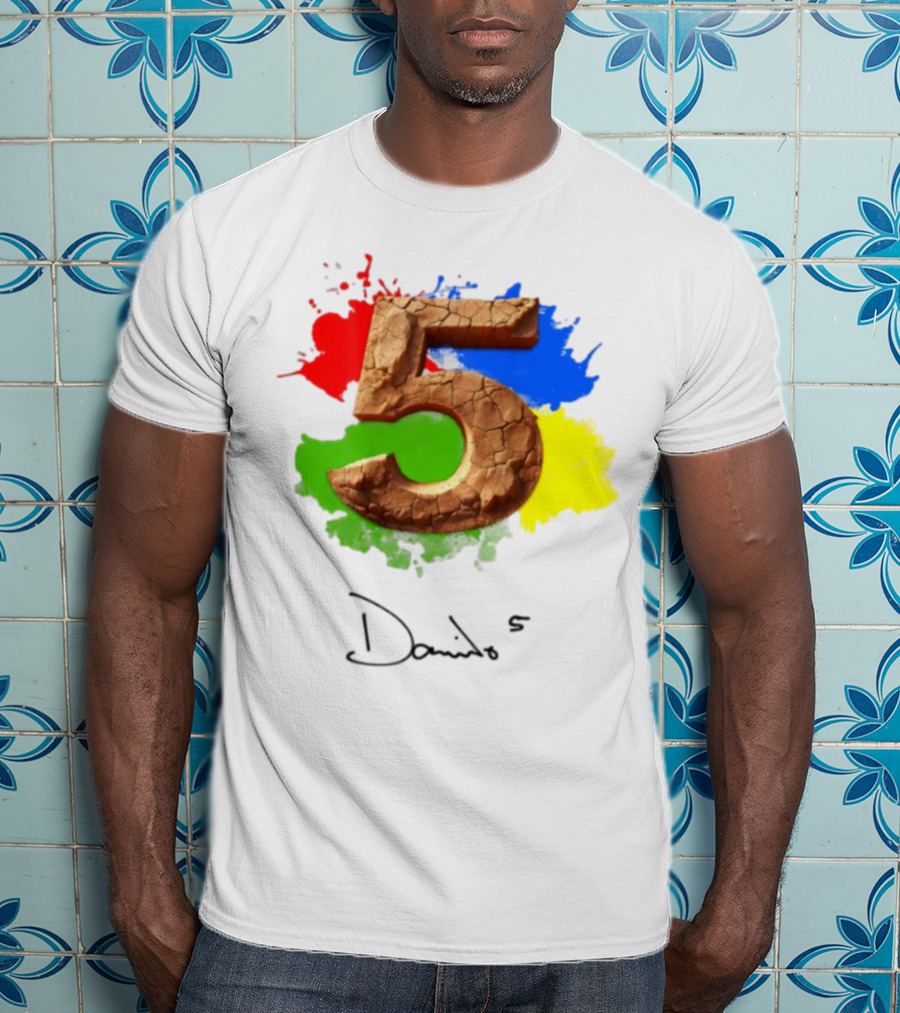 Davido 5Ive Cracked Textured Color Splash T-Shirt