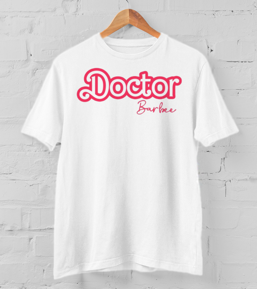 Doctor Barbee Retro Style Pink Font T-Shirt
