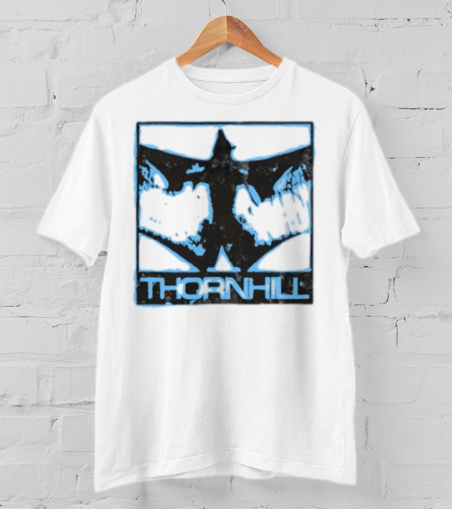 Thornhill Bat White Distressed Grunge Style T-Shirt