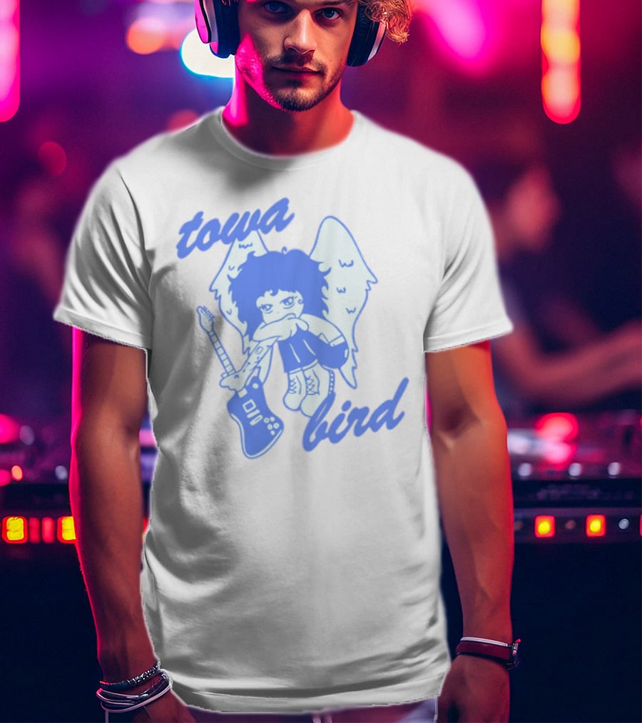 Towa Bird Angel Wings Guitar Player T-Shirt