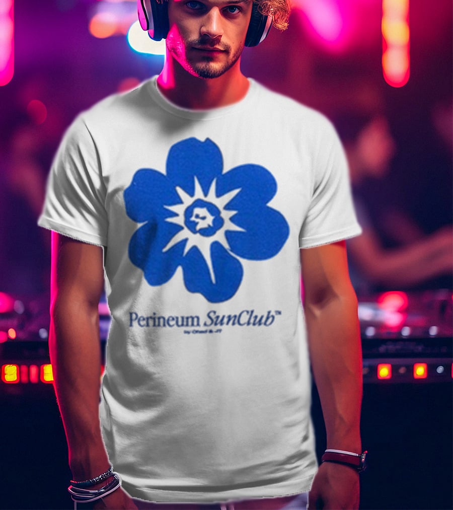 Chad And JT Perineum SunClub Bumflower Blue Blossom T-Shirt