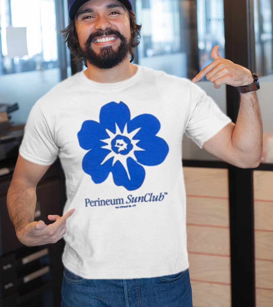 Chad And JT Perineum SunClub Bumflower Blue Blossom T-Shirt