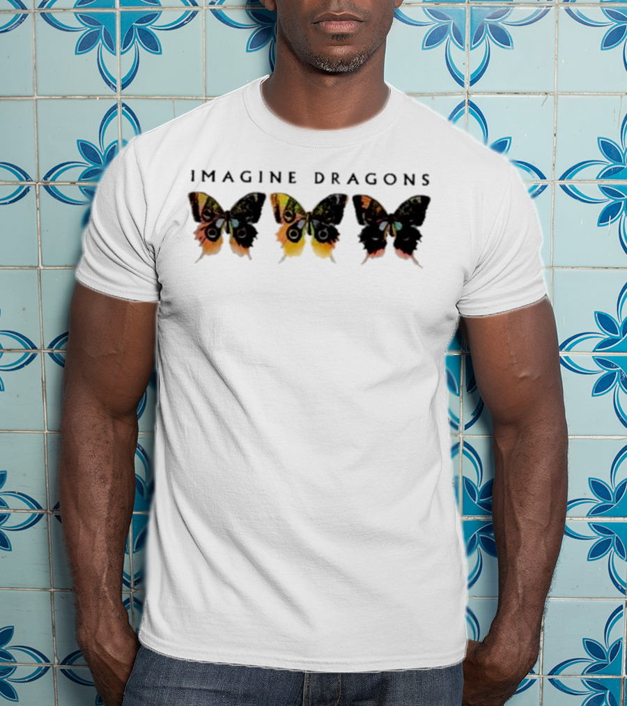 Imagine Dragons Butterfly Trio Pattern T-Shirt