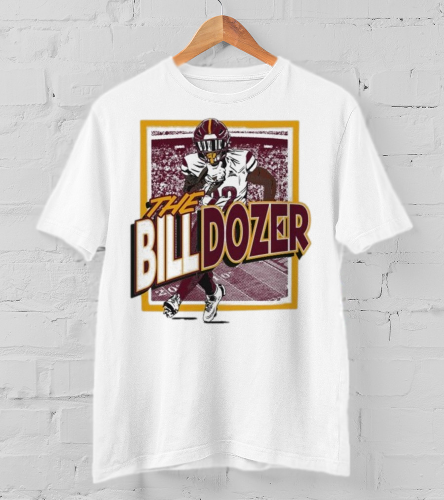 Jacory Croskey-Merritt The Billdozer Breaking Through Washington Commanders Scene T-Shirt