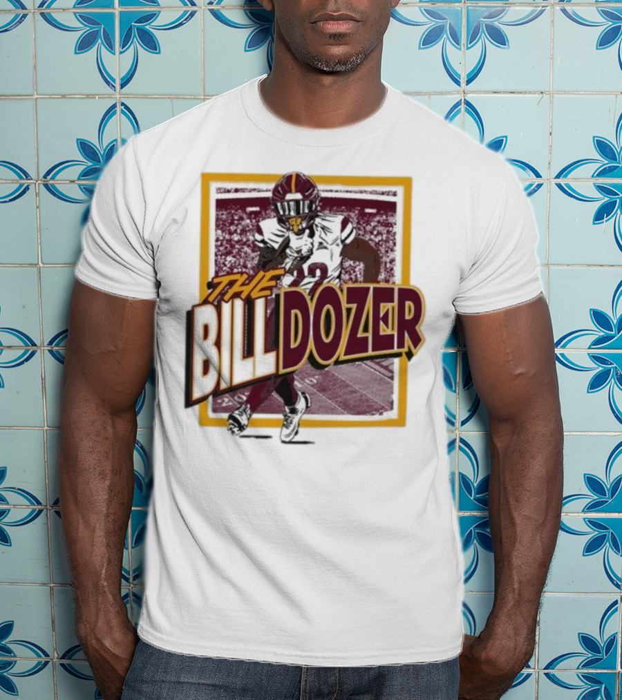 Jacory Croskey-Merritt The Billdozer Breaking Through Washington Commanders Scene T-Shirt
