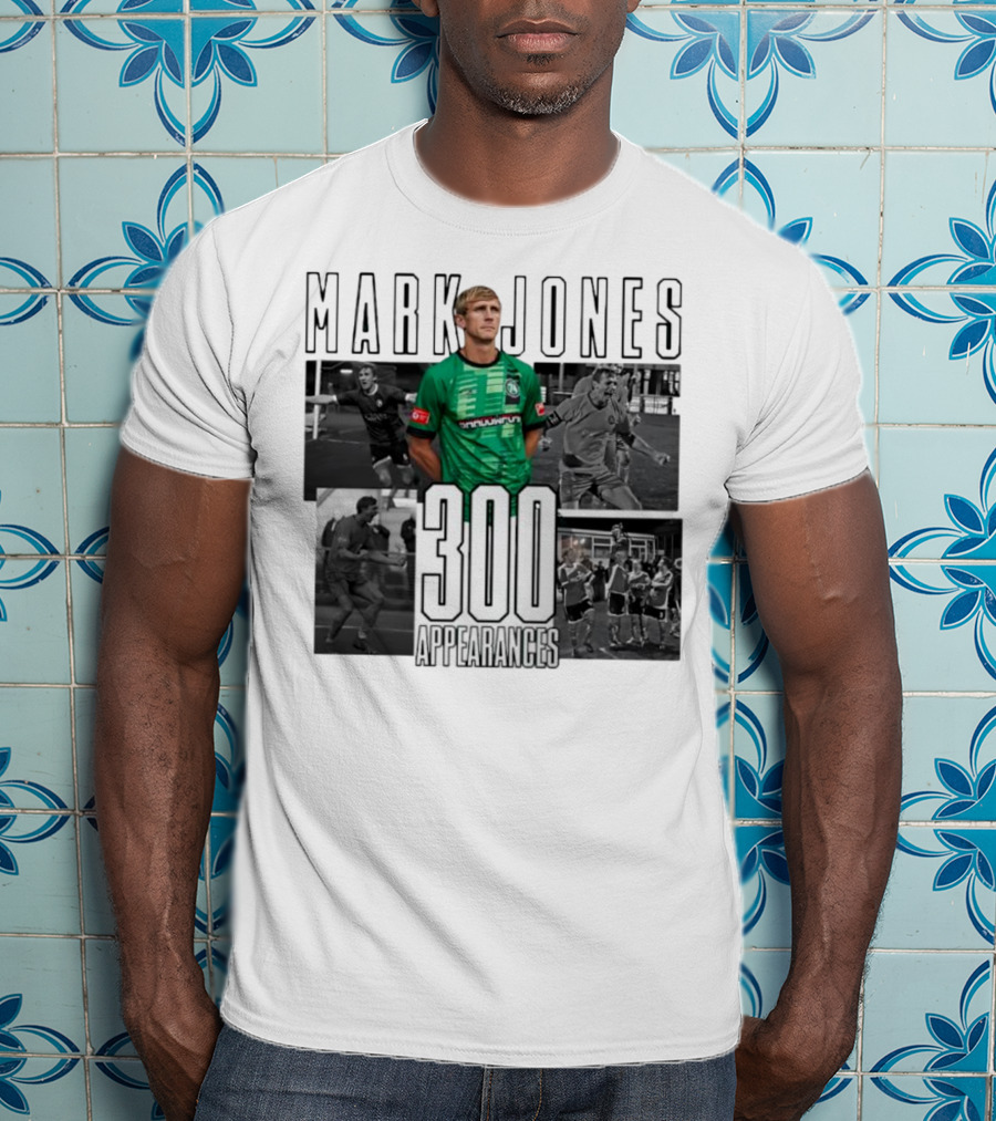 Mark Jones 300 Appearances Northwich FC Green Jersey Football Tribute T-Shirt