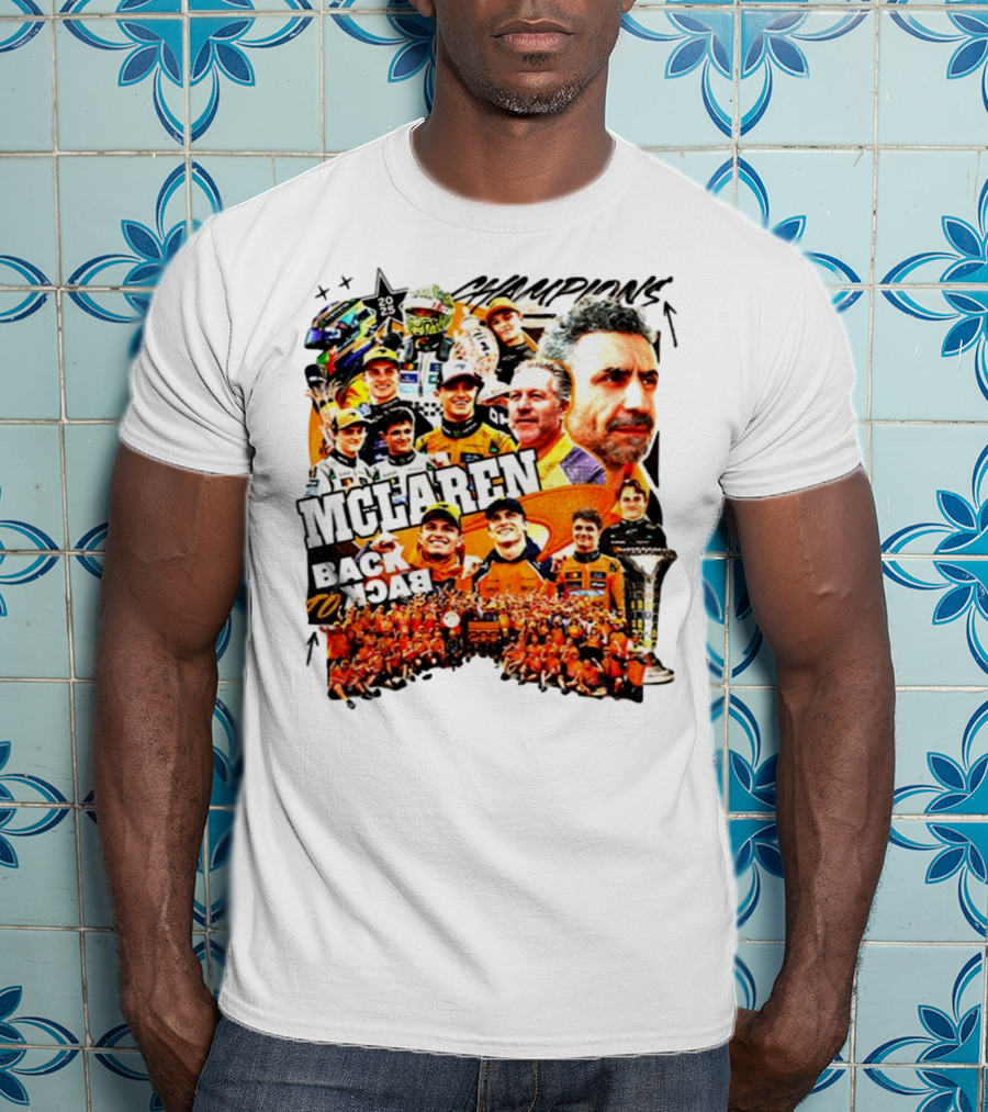 McLaren 2025 Back To Back Formula 1 World Constructors’ Championship Victory T-Shirt