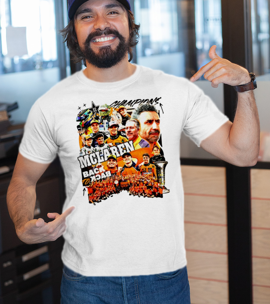 McLaren 2025 Back To Back Formula 1 World Constructors’ Championship Victory T-Shirt