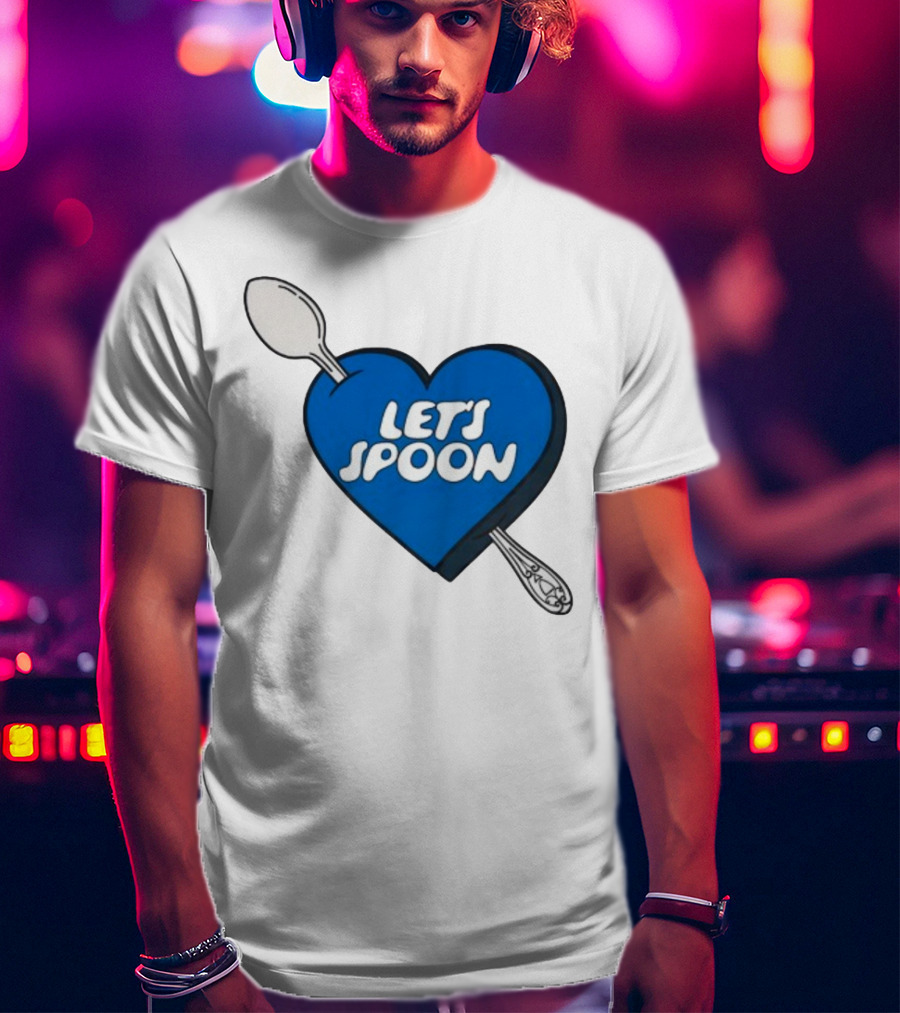 Staycool X Good Culture Let’s Spoon Heart Blue Design With Spoons T-Shirt