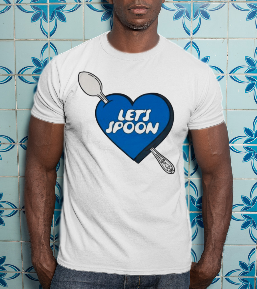Staycool X Good Culture Let’s Spoon Heart Blue Design With Spoons T-Shirt