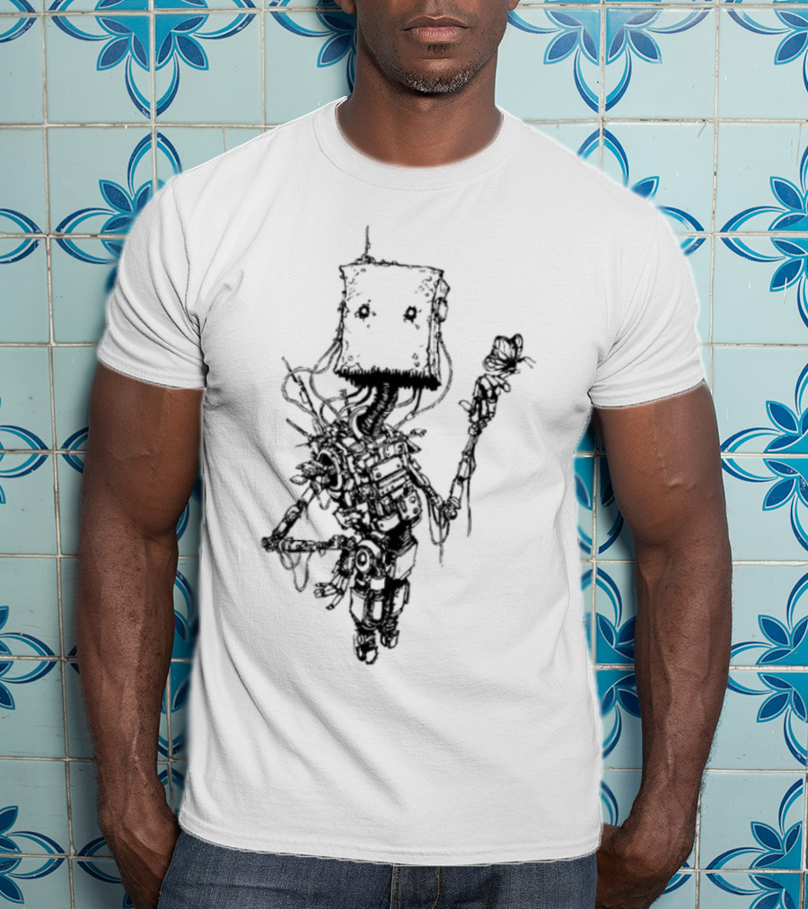 Butterfly Bot Robo Nature Fusion T-Shirt
