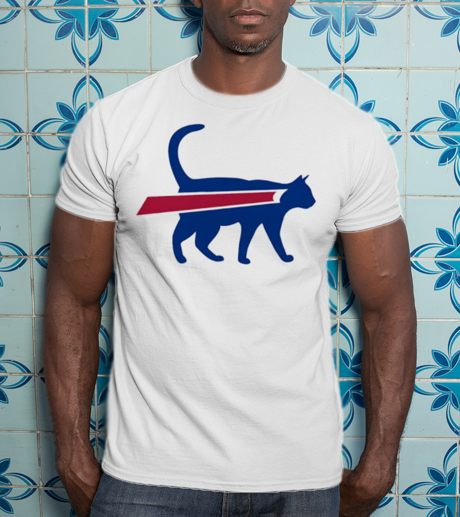 Cat Mafia X Buffalo Bills Baseball Collaboration T-Shirt