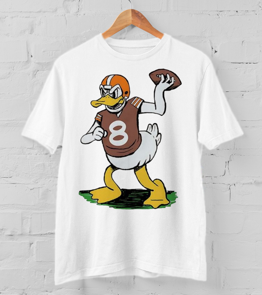 Duck Quarterback Number 8 Cleveland Browns Dillon Gabriel T-Shirt