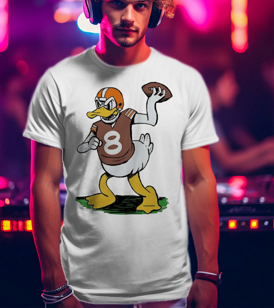 Duck Quarterback Number 8 Cleveland Browns Dillon Gabriel T-Shirt