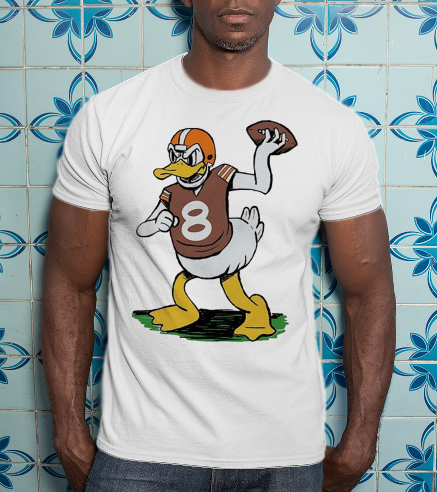 Duck Quarterback Number 8 Cleveland Browns Dillon Gabriel T-Shirt