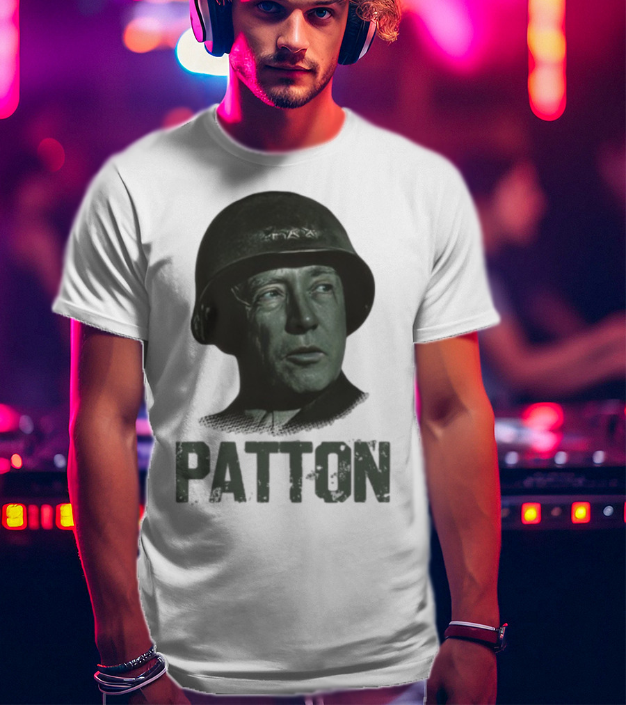 Fightbackpodcast General Patton Image With Patton Text T-Shirt