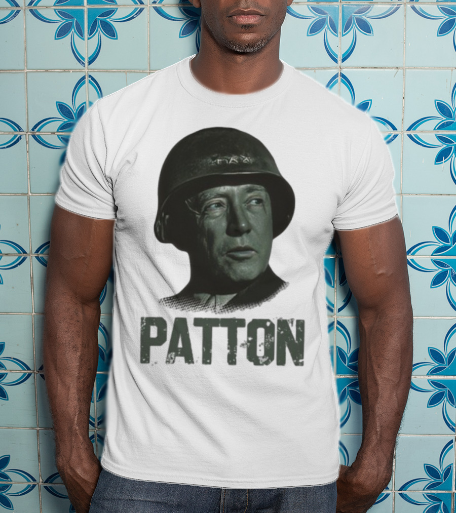 Fightbackpodcast General Patton Image With Patton Text T-Shirt
