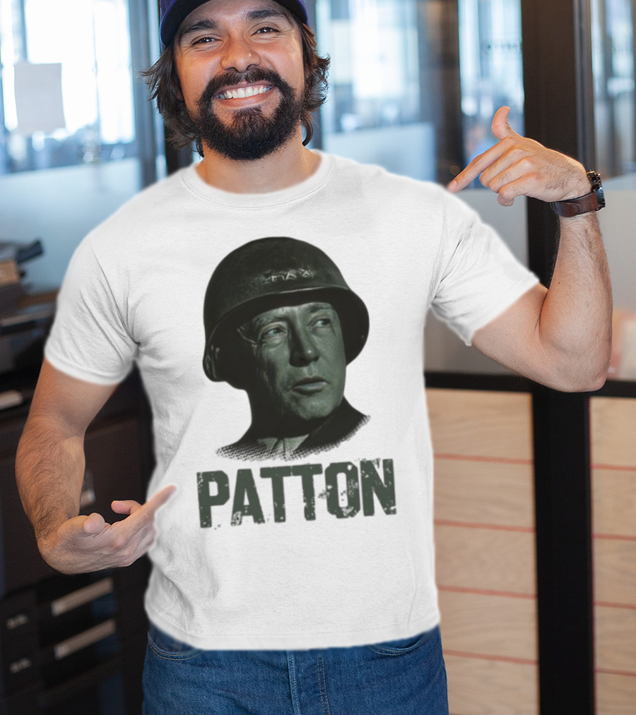 Fightbackpodcast General Patton Image With Patton Text T-Shirt