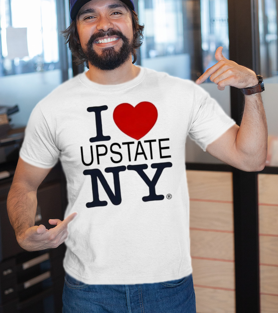 I Love Upstate NY Heart Icon T-Shirt