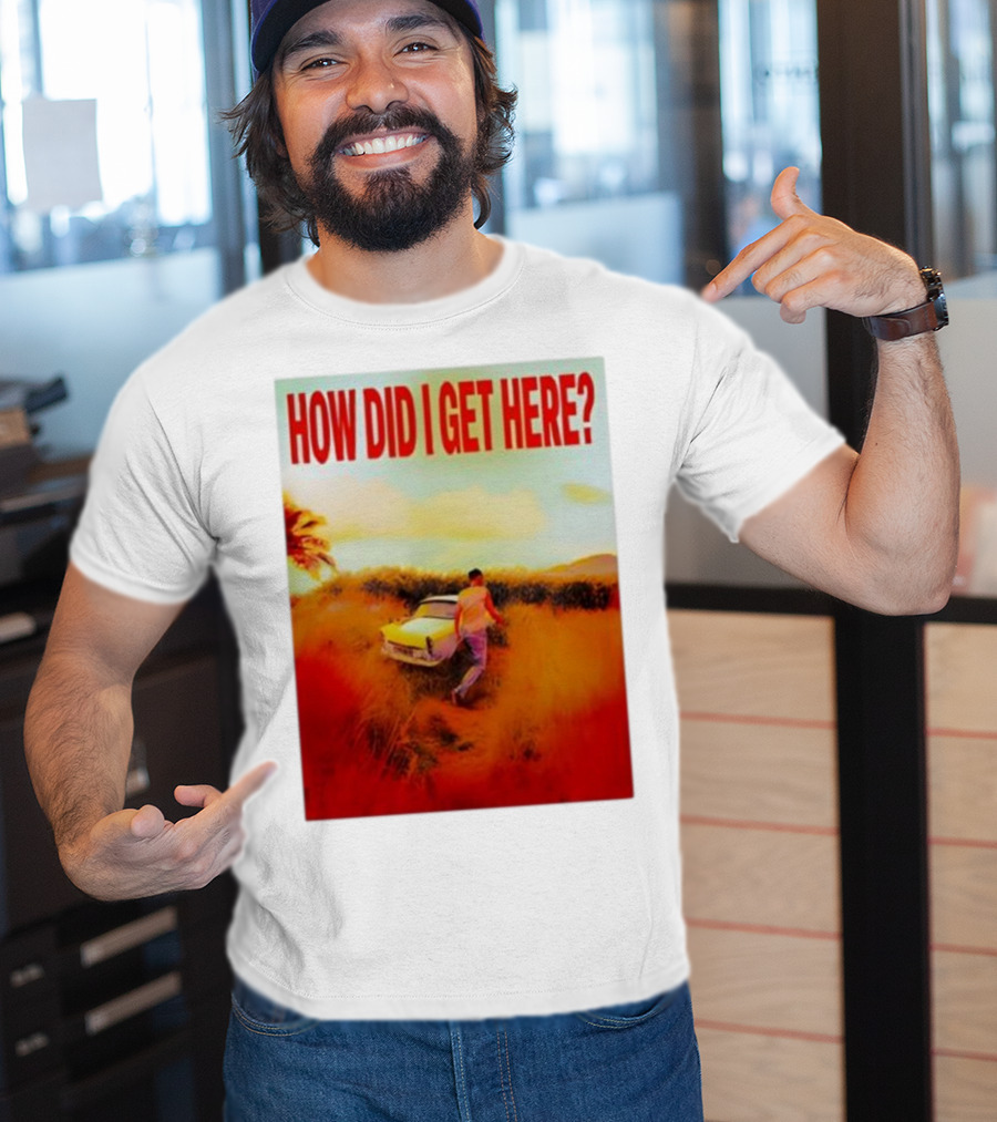 Louis Tomlinson How Did I Get Here Red Text Vintage Car Scene T-Shirt