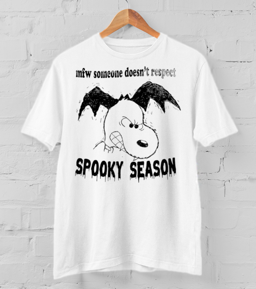 MFW Someone Doesn’t Respect Spooky Season Snoopy Halloween T-Shirt