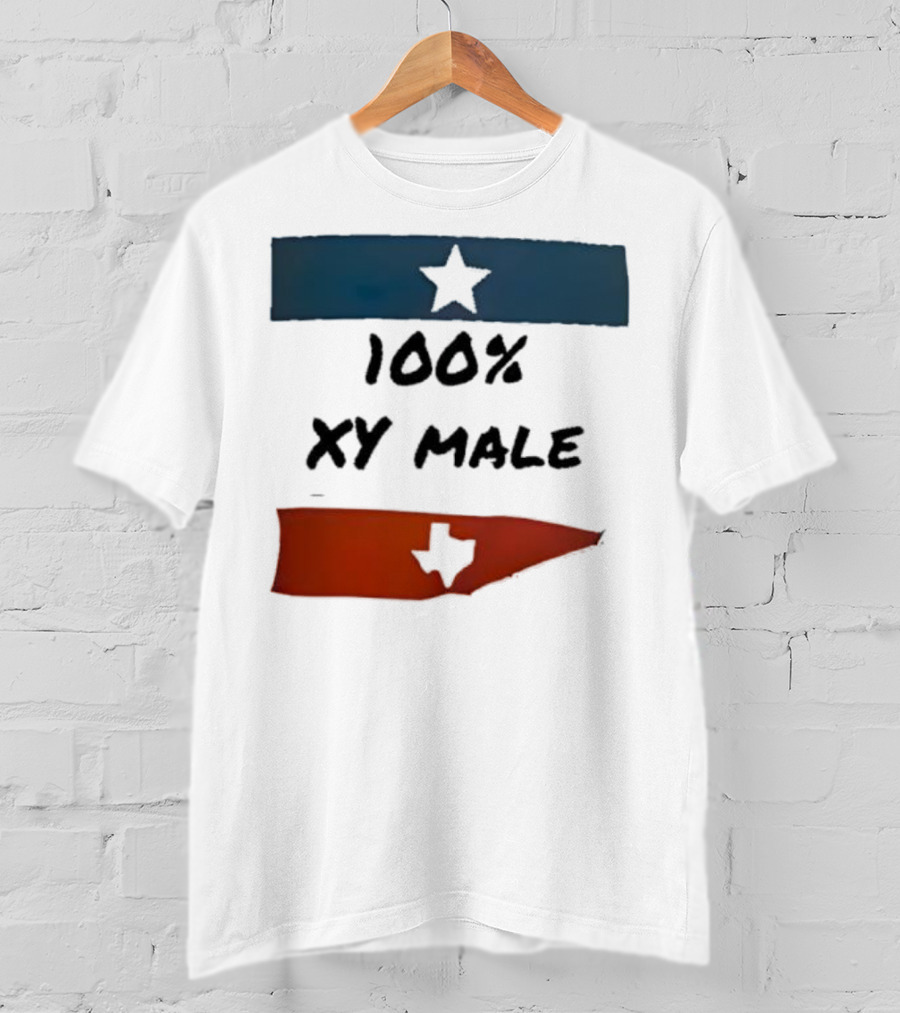 Texas Star 100 Percent XY Male Flag Design T-Shirt