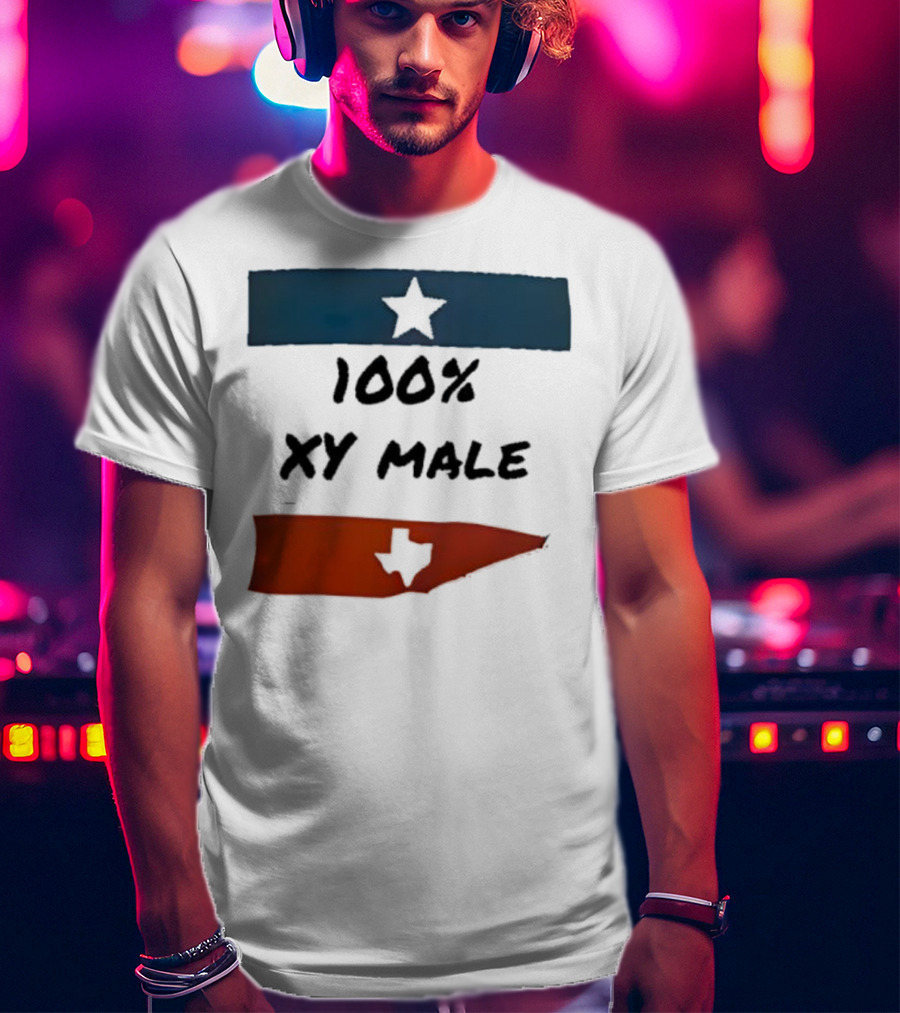 Texas Star 100 Percent XY Male Flag Design T-Shirt