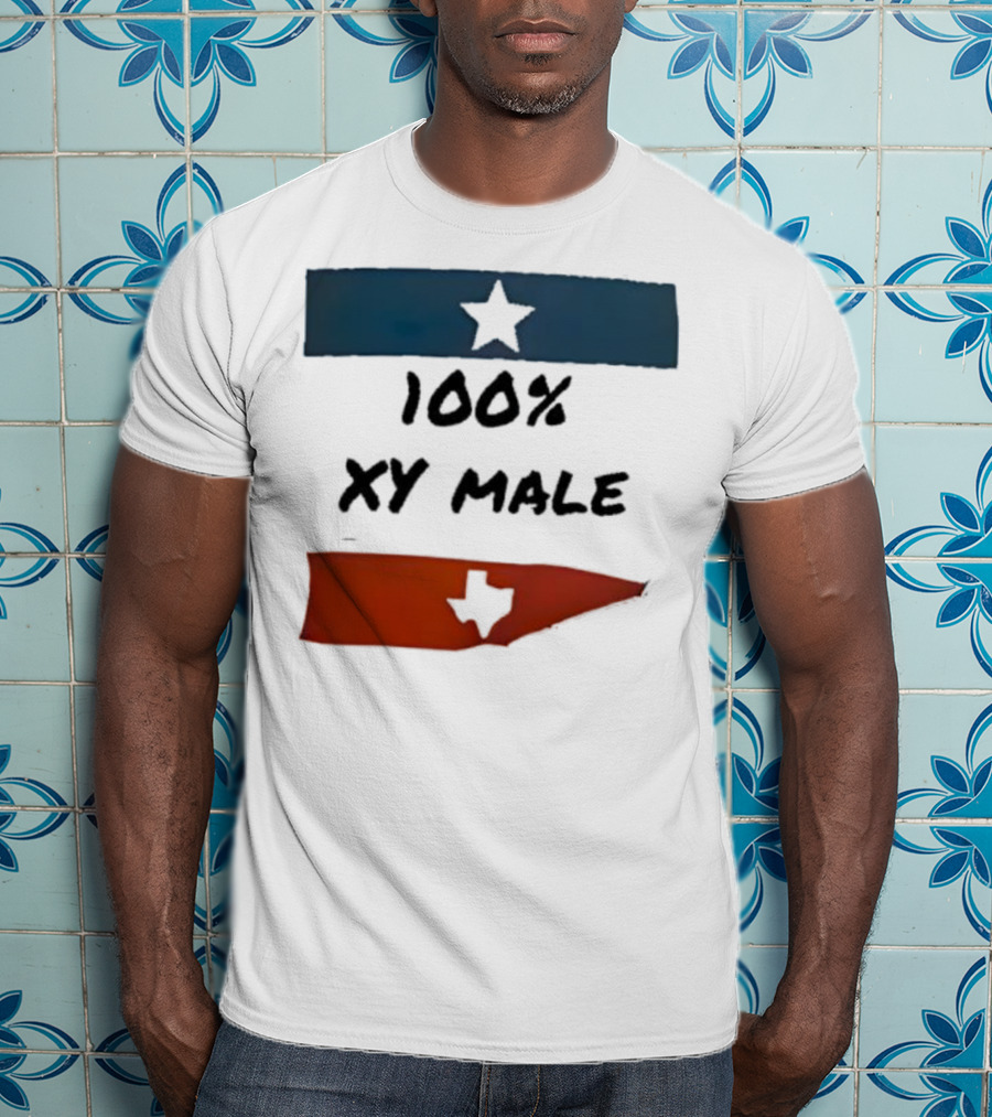 Texas Star 100 Percent XY Male Flag Design T-Shirt