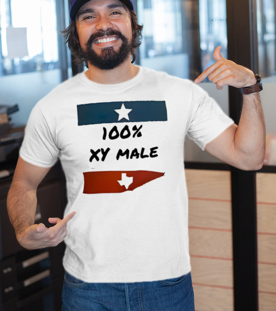 Texas Star 100 Percent XY Male Flag Design T-Shirt