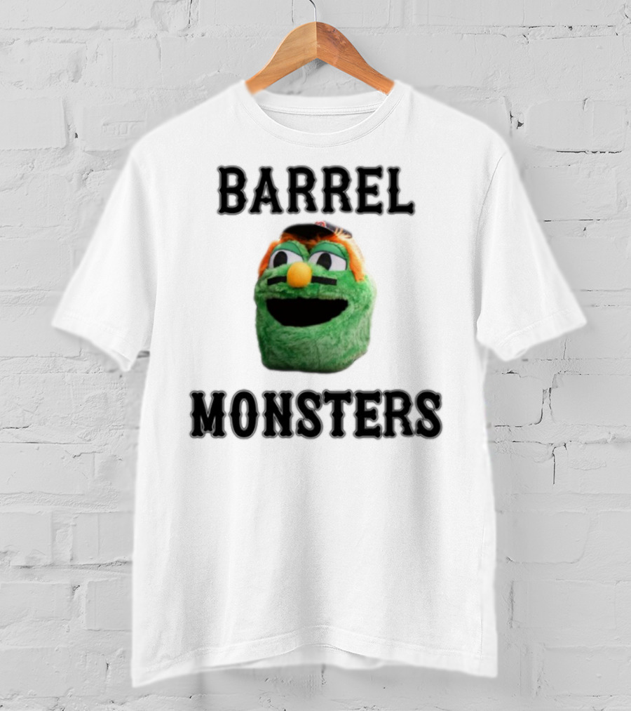 Barrel Monsters Wally Green Fur Mustache Baseball Hat T-Shirt