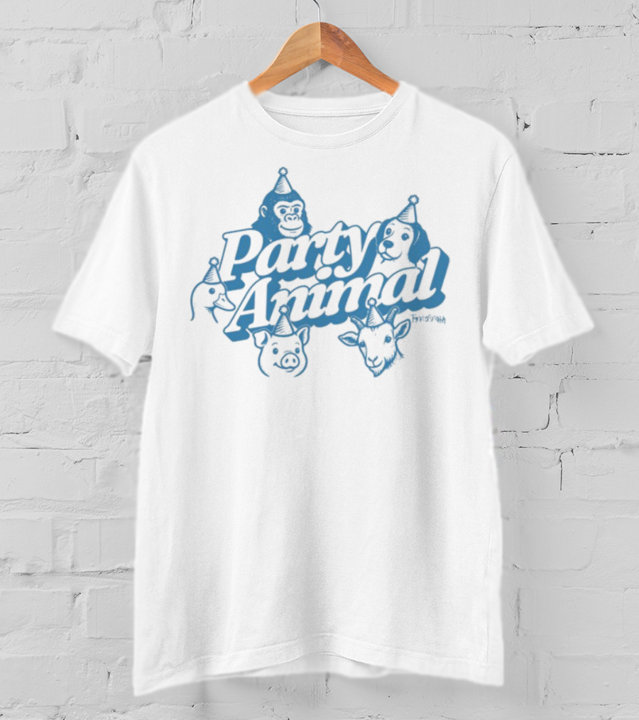 Chase Hudson Party Animal Fun Iconic Design T-Shirt