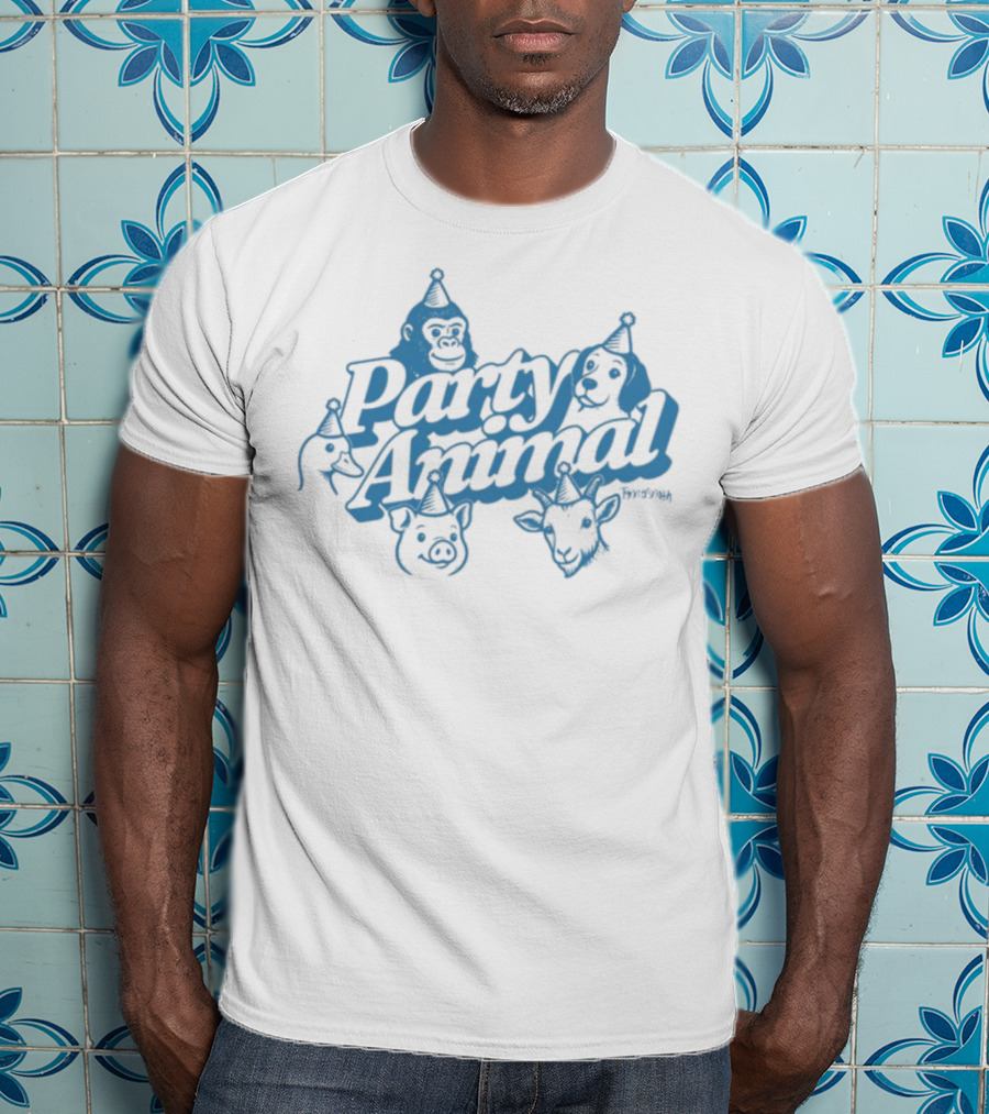Chase Hudson Party Animal Fun Iconic Design T-Shirt