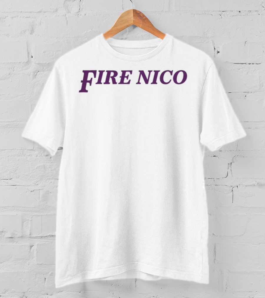 Dick Carlisle Fire Nico Purple Text Controversy T-Shirt