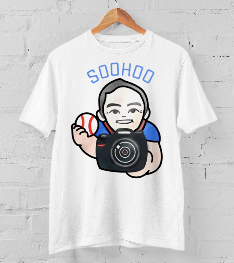 Soohoo Baseball Photographer Character Holding Camera And Ball T-Shirt