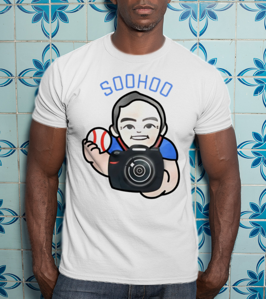 Soohoo Baseball Photographer Character Holding Camera And Ball T-Shirt