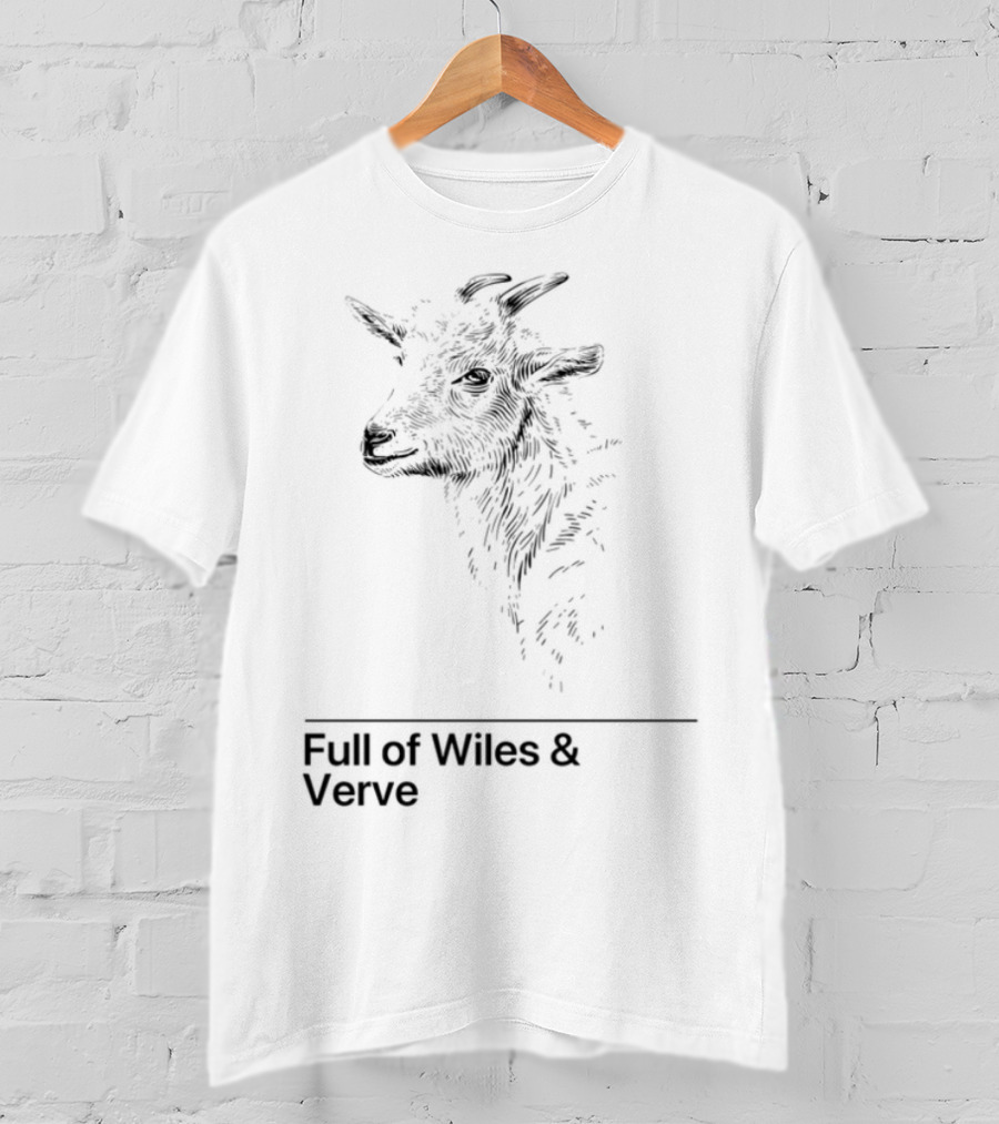 Dreamwieber Full Of Wiles Verve Goat Black And White T-Shirt