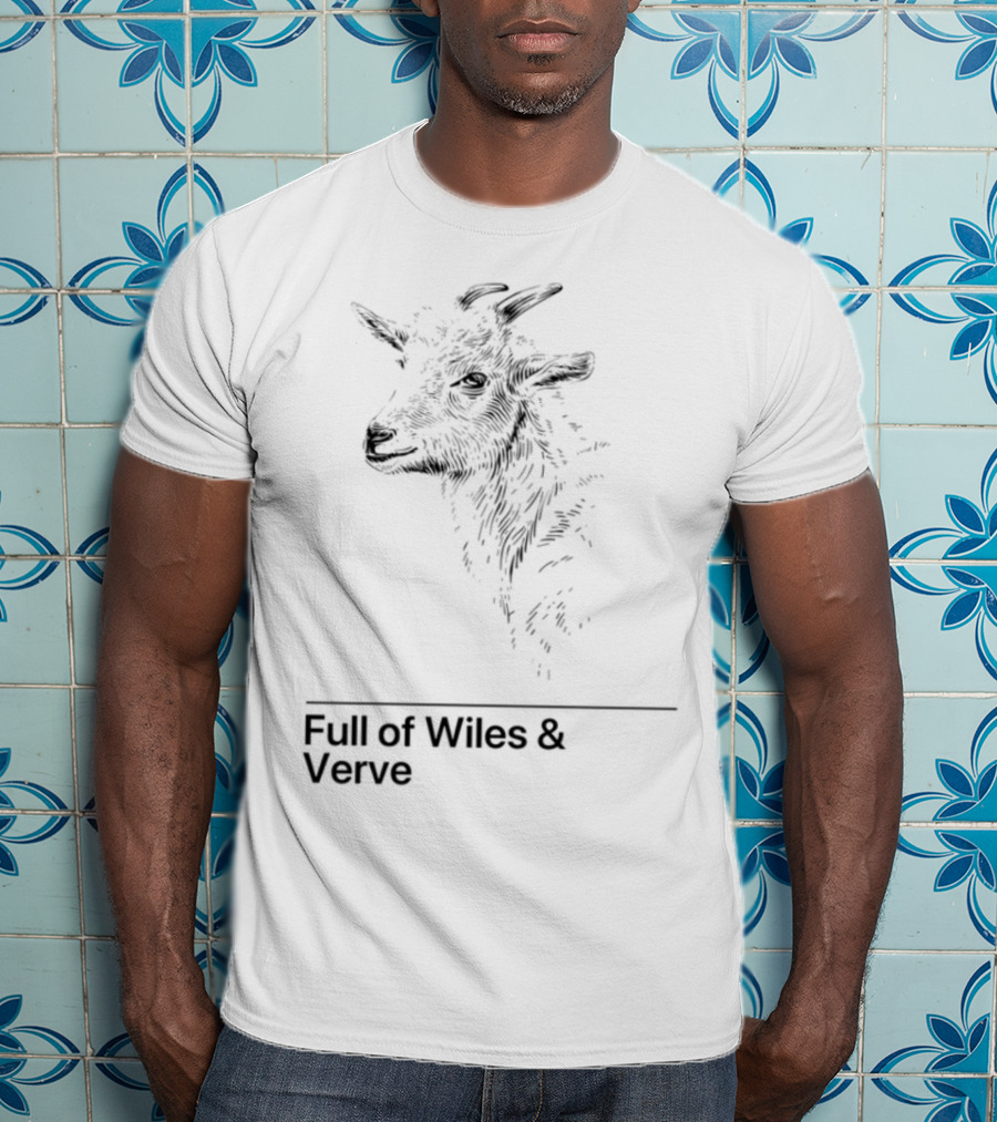 Dreamwieber Full Of Wiles Verve Goat Black And White T-Shirt