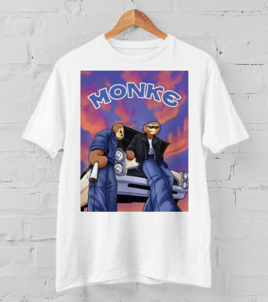 Joe Monke Cool Vibe Retro Car Art T-Shirt