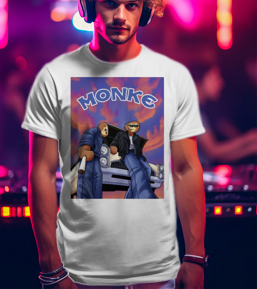 Joe Monke Cool Vibe Retro Car Art T-Shirt