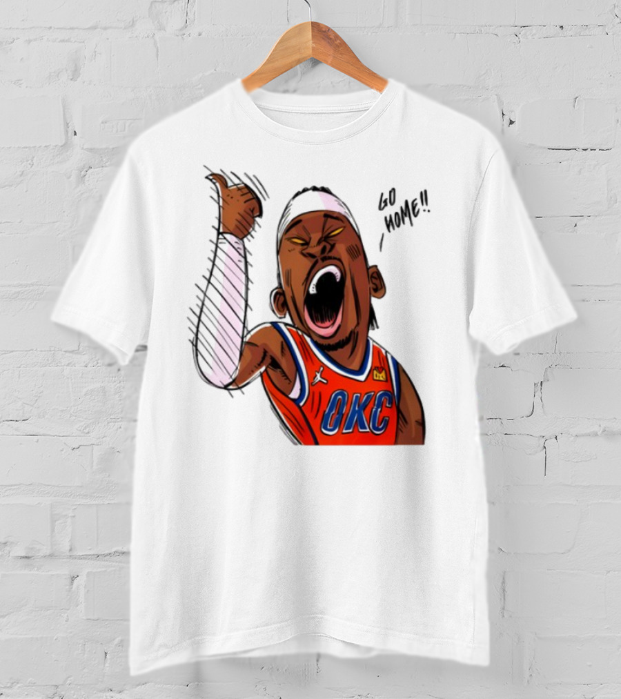 Oklahoma City Thunder Basketball OKC Go Home Cartoon Player T-Shirt