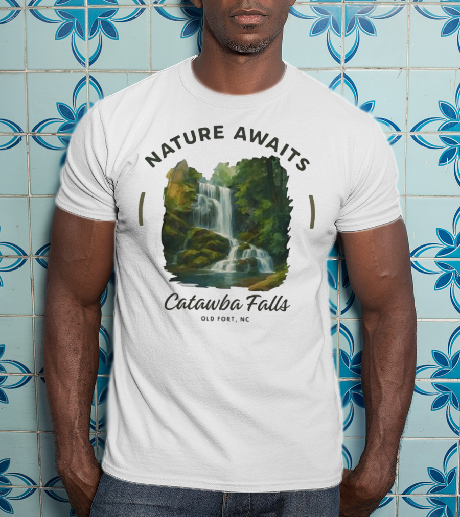 Nature Awaits Catawba Falls Old Fort NC T-Shirt