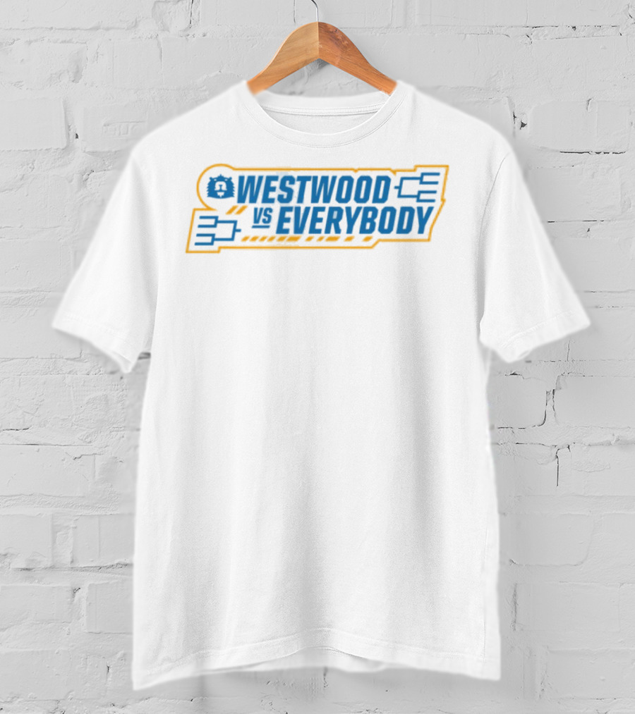 Westwood Vs Everybody Circuit Style Blue And Yellow T-Shirt