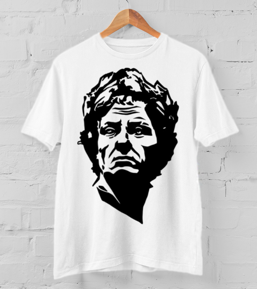 Daily Roman Updates Julius Caesar Line Art Sketch T-Shirt
