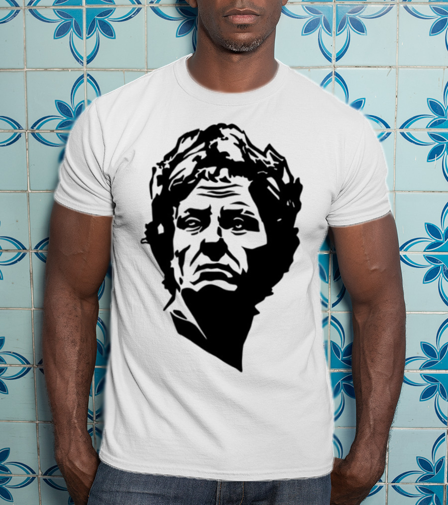 Daily Roman Updates Julius Caesar Line Art Sketch T-Shirt