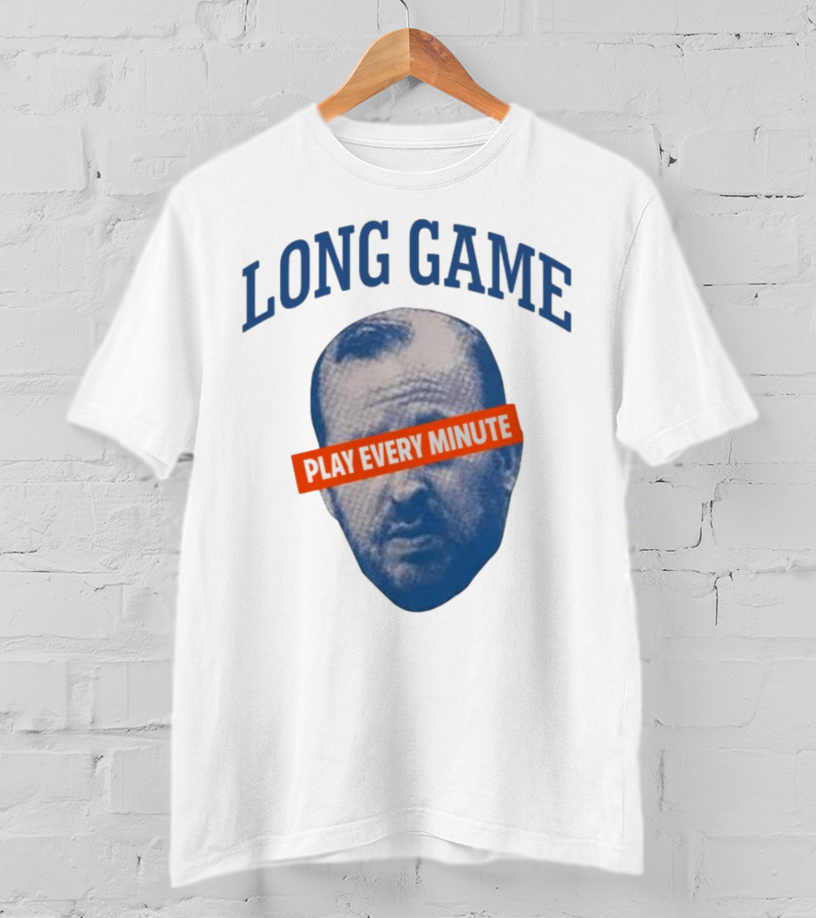 Long Game Play Every Minute Face Print T-Shirt
