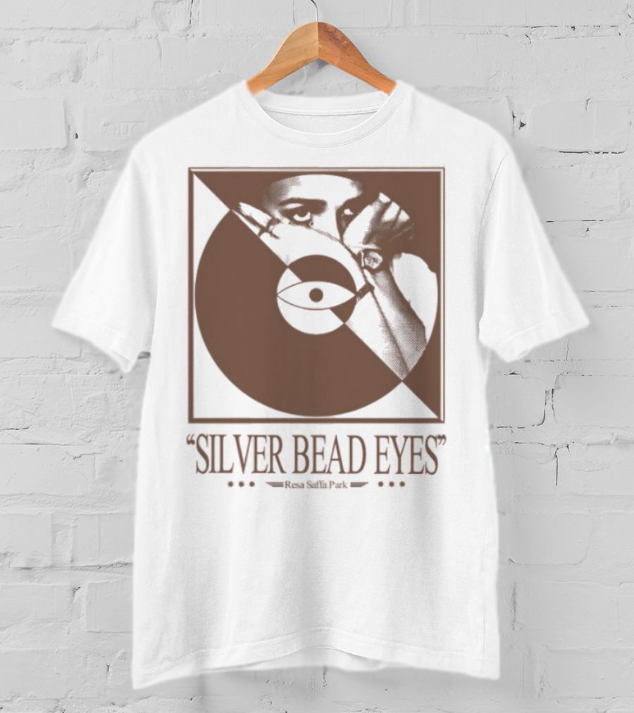 Resa Saffa Park Silver Bead Eyes Record Eye Art T-Shirt