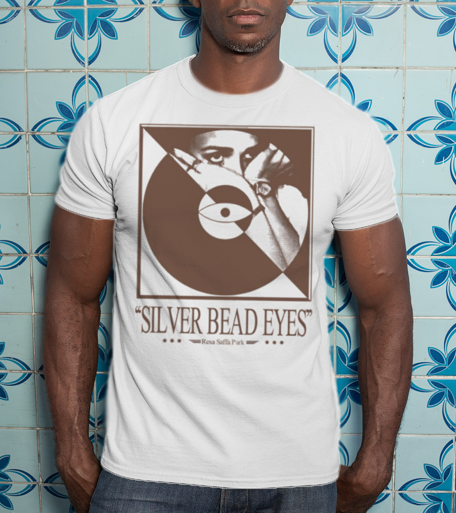 Resa Saffa Park Silver Bead Eyes Record Eye Art T-Shirt