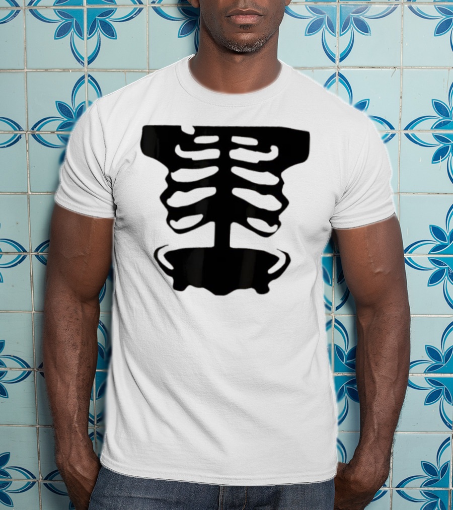1x1x1x1 Forsaken Skeleton Halloween Costume T-Shirt